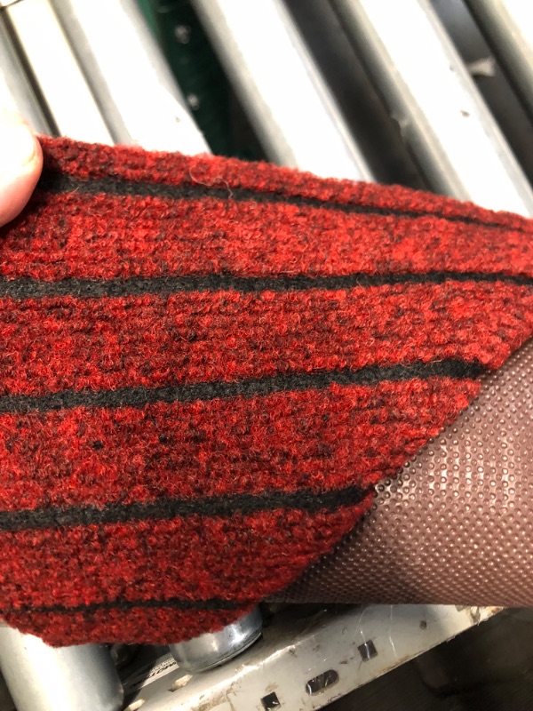 Photo 1 of FREADEM Runner Rugs for Hallways, 2FT x 6FT Non Slip Kitchen Area Rug Entryway Runner Laundry Room Rug, Indoor Outdoor Carpet Runners with Rubber Backing, Red Stripe Stripe/Red 2FT x 6FT