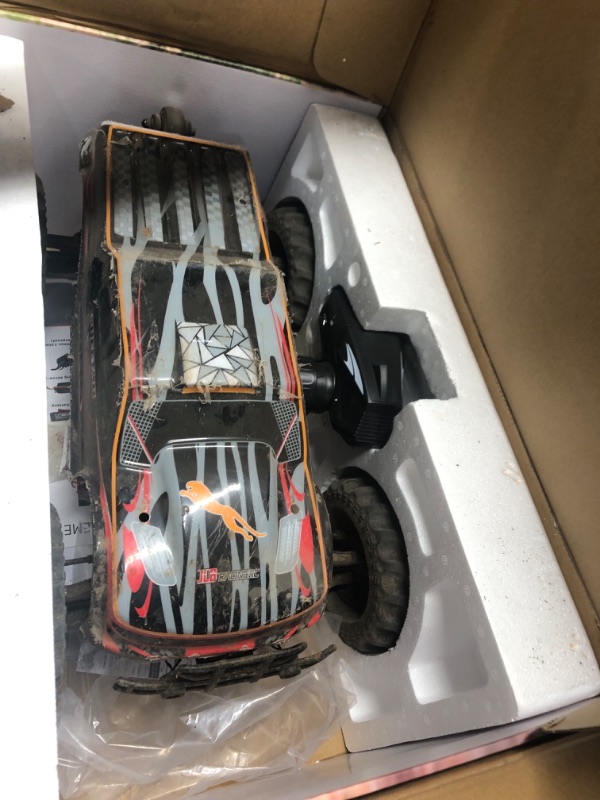 Photo 3 of HEAVILY USED***1:10 Scale Remote Control Car Truck, 80+ KM/H High Speed RTR RC Truck, 2.4GHZ Radio Controlled Electric RC Car, 4WD 4x4 Off Road Monster Truck for Adults, IPX7 Waterproof Racing Vehicle Truck