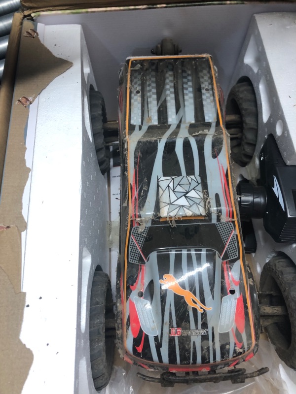 Photo 2 of HEAVILY USED***1:10 Scale Remote Control Car Truck, 80+ KM/H High Speed RTR RC Truck, 2.4GHZ Radio Controlled Electric RC Car, 4WD 4x4 Off Road Monster Truck for Adults, IPX7 Waterproof Racing Vehicle Truck