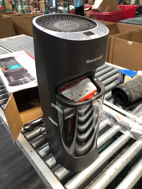 Photo 2 of ***USED - LIKELY MISSING PARTS - POWERS ON - UNABLE TO TEST FURTHER***
Honeywell Top Fill Tower Humidifier, Digital Humidistat, Black