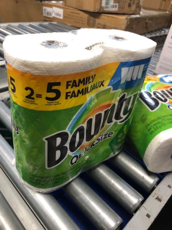 Photo 3 of **BUNDLE OF 2 (NON REFUNDABLE)**
Bounty Select-A-Size Paper Towels, 2 Rolls, White, 2 Family Rolls = 5 Regular Rolls