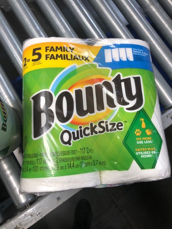 Photo 2 of **BUNDLE OF 2 (NON REFUNDABLE)**
Bounty Select-A-Size Paper Towels, 2 Rolls, White, 2 Family Rolls = 5 Regular Rolls