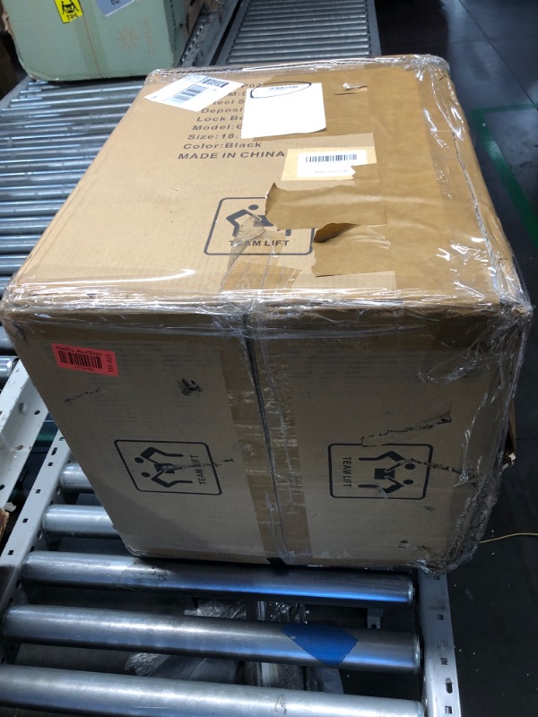 Photo 1 of KYODOLED Digital Depository Safe Box, Electronic Steel Safe with Keypad, Locking Drop Box with Slot, Metal Lock Box with Two Emergency Keys for Your Valuables, 18.9'' X 15.4'' X 13.8'', Black 2.32CF Black