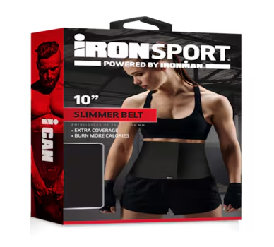 Photo 1 of **BUNDLE OF 2 (NON REFUNDABLE)**
IRONSPORT Iron Sport Womans 10IN Slimmer Belt - Black Silicone Ab Roller for Upper Body - Sheds Excess Water, Sculpts & Tones Core