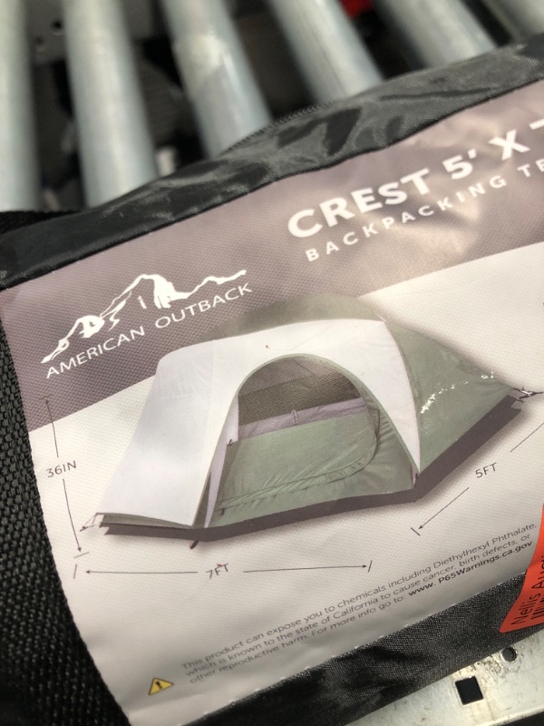 Photo 3 of **STOCK PHOTO FOR REFERENCE ONLY**AMERICAN OUTBACK Crest 5’x7’ BACK PACKING TENT SLEEPS 2 