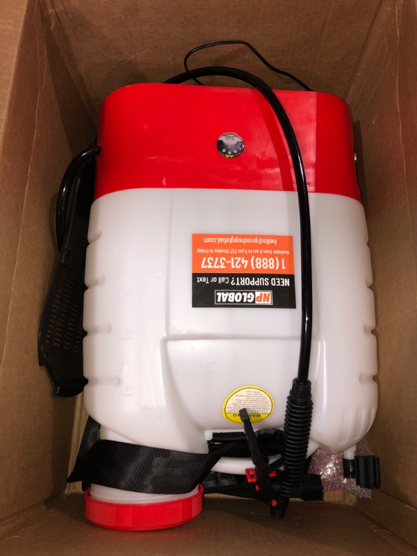Photo 1 of (NON-REFUNDABLE) 4.2 Gallon Battery Powered Backpack Sprayer - 8 Nozzles, 240ml Measuring Bottle, 100PSI Cutoff Pressure, Long Battery Life, Wide Mouth, High-Pressure Spray Hose, Trigger Lock, Pressure Knob Controller