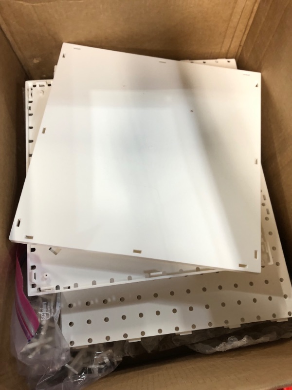 Photo 1 of Azar Displays 701414-WHT-4W32 Rotating Countertop Display Kit with Peg Hooks Included, 