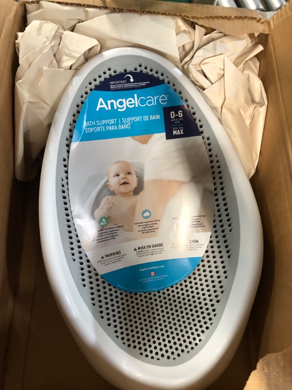 Photo 3 of Angelcare Baby Bath Support (Grey) | Ideal for Babies Less than 6 Months Old Grey 1 Count (Pack of 1)