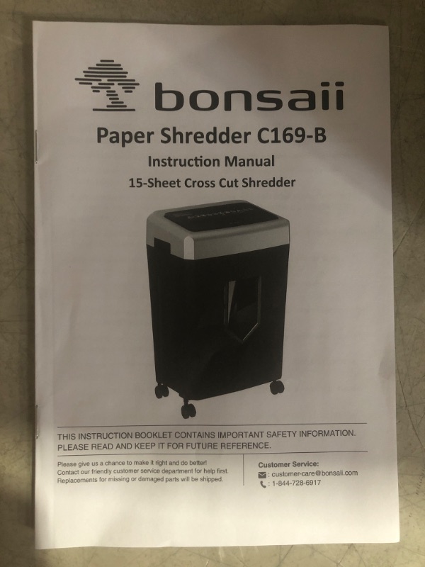 Photo 3 of Bonsaii 15-Sheet Office Paper Shredder, 40 Mins Heavy Duty Shredder 