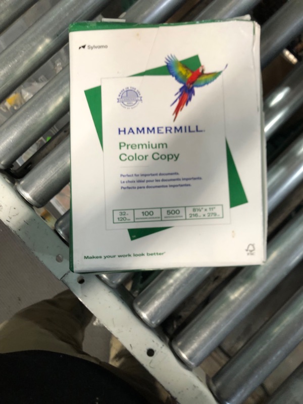 Photo 1 of Hammermill Printer Paper, Premium Color 32 Lb Copy Paper, 8.5 x 11 - 1 Ream (500 Sheets) 