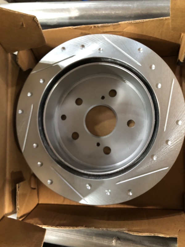 Photo 1 of R1 Concepts eLINE Series Rear Drilled and Slotted Brake Rotors Compatible For 1989-1992 Toyota Cressida
