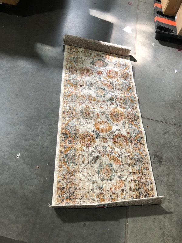 Photo 1 of ***USED - DIRTY - NO PACKAGING***
nuLOOM Cecil Vintage Floral Runner Rug, 2' 6" x 8', Beige