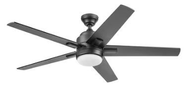 Photo 1 of ***PARTS ONLY/NON-RETURNABLE*DOES NOT FUNCTION***
Harbor Breeze Flanagan II 52-in Matte Black Color-changing Indoor Ceiling Fan with Light and Remote (5-Blade)