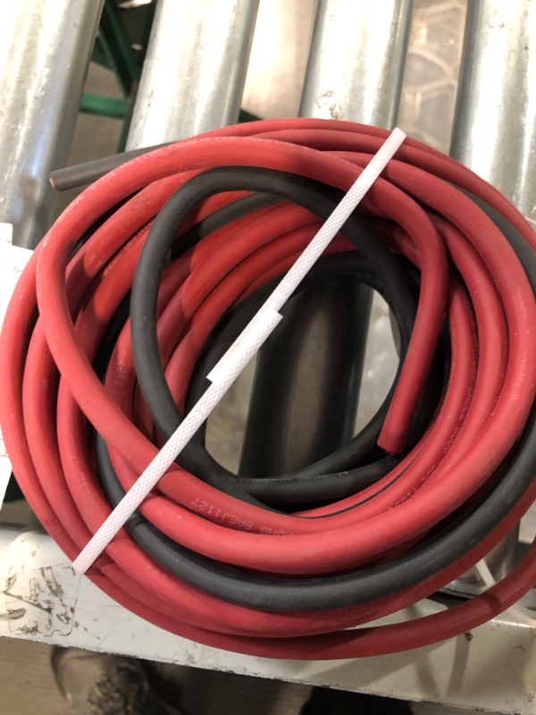Photo 1 of 2 Gauge Battery Cable, 10FT Red + 10FT Black 2 AWG Pure Copper Wire Welding Cable, for Automotive, Battery, Solar, Marine and Generator, Standard USA OFC Wire 2AWG 10 FT Black +10FT Red