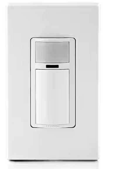 Photo 1 of Decora Vacancy Motion Sensor In-Wall Switch, Manual-On 15 Amp Single Pole Multi-Way or Multi-Sensor, White