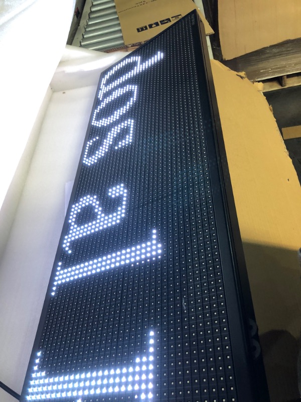 Photo 2 of LED sign WiFi P6 40" x 9" high resolution LED full RGB color sign with high resolution P6 128x32 dots and new SMD technology scrolling display. Perfect solution for advertising, programmable message board