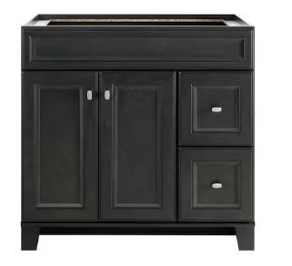 Photo 1 of [READ NOTES]
Diamond NOW Goslin 36-in Storm Gray Bathroom Vanity Base Cabinet without Top

