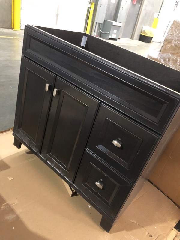 Photo 4 of [READ NOTES]
Diamond NOW Goslin 36-in Storm Gray Bathroom Vanity Base Cabinet without Top
