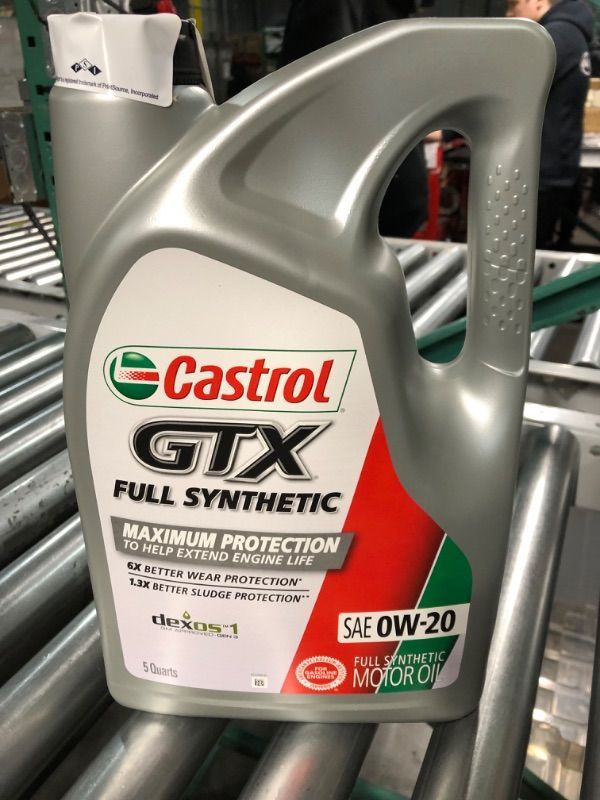 Photo 2 of Castrol 15E725 GTX Full Synthetic 0W-20 Motor Oil, 5 Quarts 5 Qt 0W-20 Oil