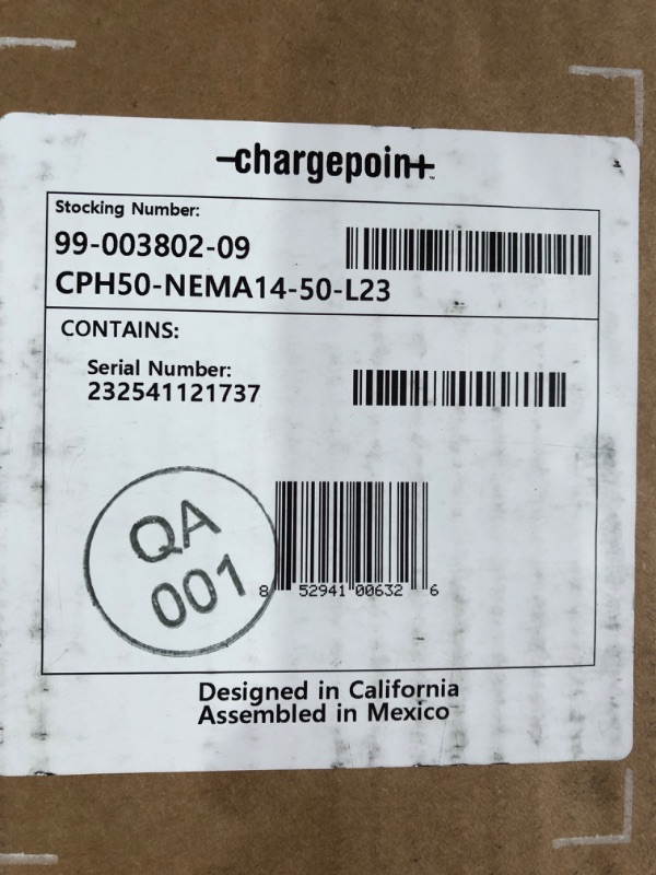 Photo 6 of ChargePoint Home Flex Electric Vehicle (EV) Charger, 16 to 50 Amp, 240V, Level 2 WiFi Enabled EVSE, UL Listed, ENERGY STAR, NEMA 14-50 Plug or Hardwired, Indoor / Outdoor, 23-foot cable , Black