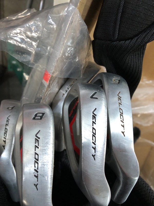 Photo 1 of Wilson Tour Velocity Complete Golf Set with Stand Bag - Men's Right Hand, Regular Flex, Black/Red