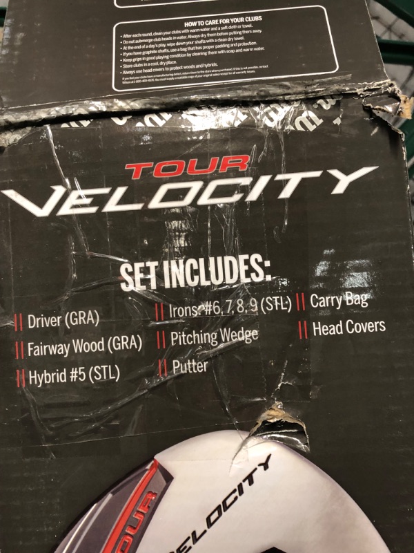 Photo 1 of Wilson Tour Velocity Complete Golf Set with Stand Bag - Men's Right Hand, Regular Flex, Black/Red