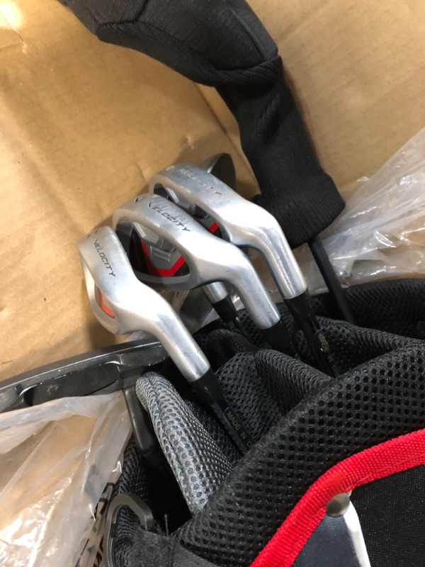 Photo 1 of Wilson Tour Velocity Complete Golf Set with Stand Bag - Men's Right Hand, Regular Flex, Black/Red