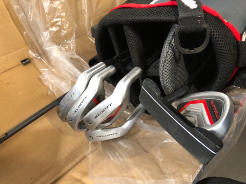 Photo 1 of Wilson Tour Velocity Complete Golf Set with Stand Bag - Men's Right Hand, Regular Flex, Black/Red