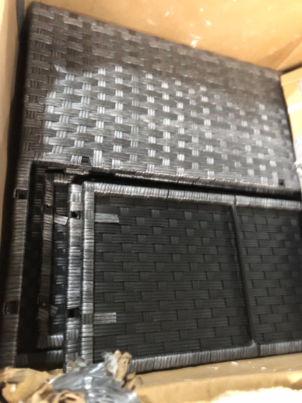 Photo 1 of ***NONREFUNDABLE - NOT FUNCTIONAL - FOR PARTS ONLY - SEE COMMENTS***
Shintenchi Patio Furniture Sets 3 Pieces Outdoor Sectional Sofa Silver All-Weather Rattan Wicker 