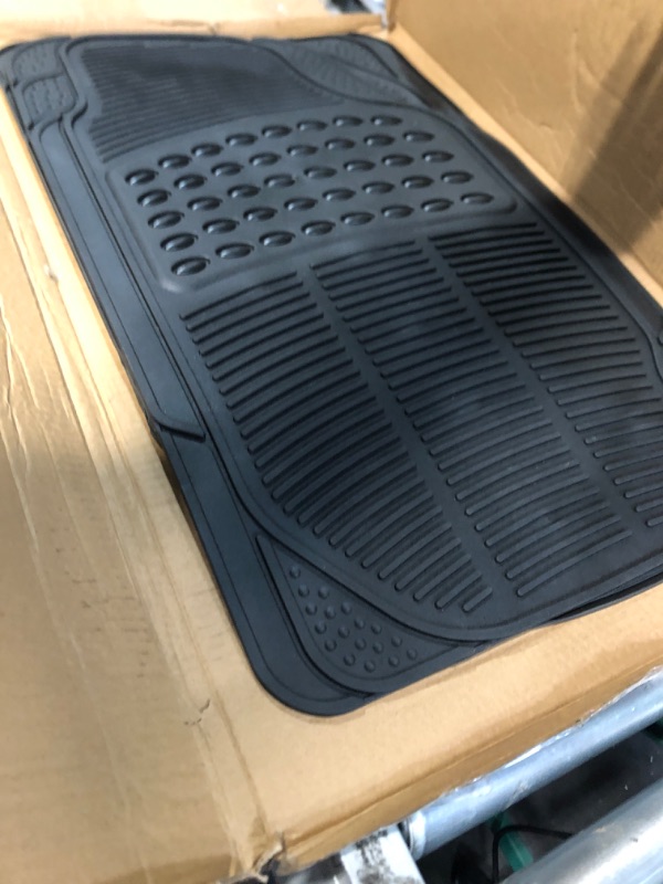 Photo 2 of BDK All Weather Rubber Floor Mats for Car SUV & Truck - 4 Pieces Set (Front & Rear)