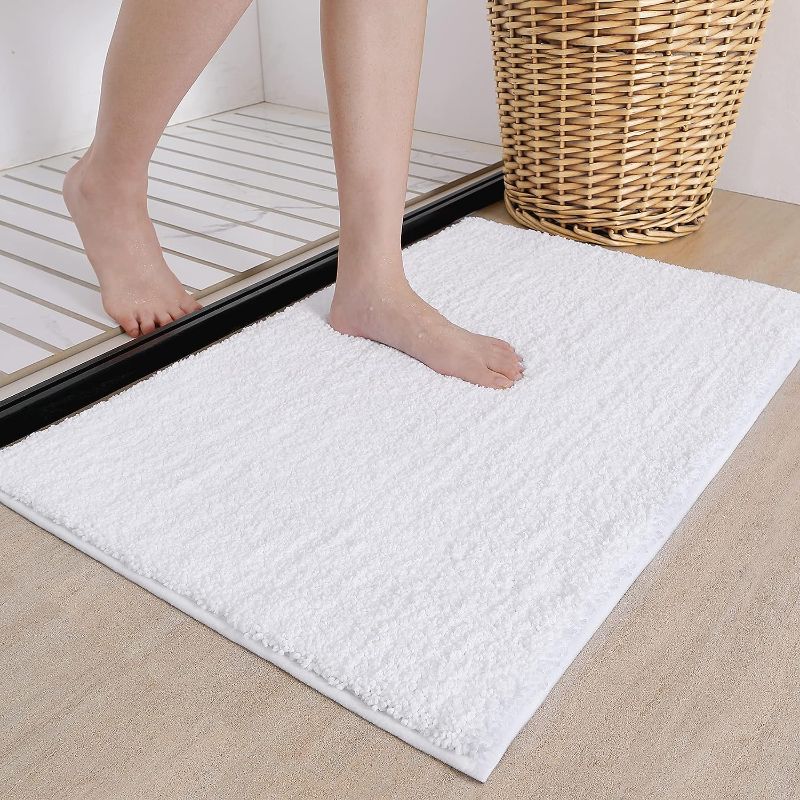 Photo 1 of  White Bathroom Rugs - Absorbent, Non Slip, Soft, Washable, Quick Dry,  20' x 32'