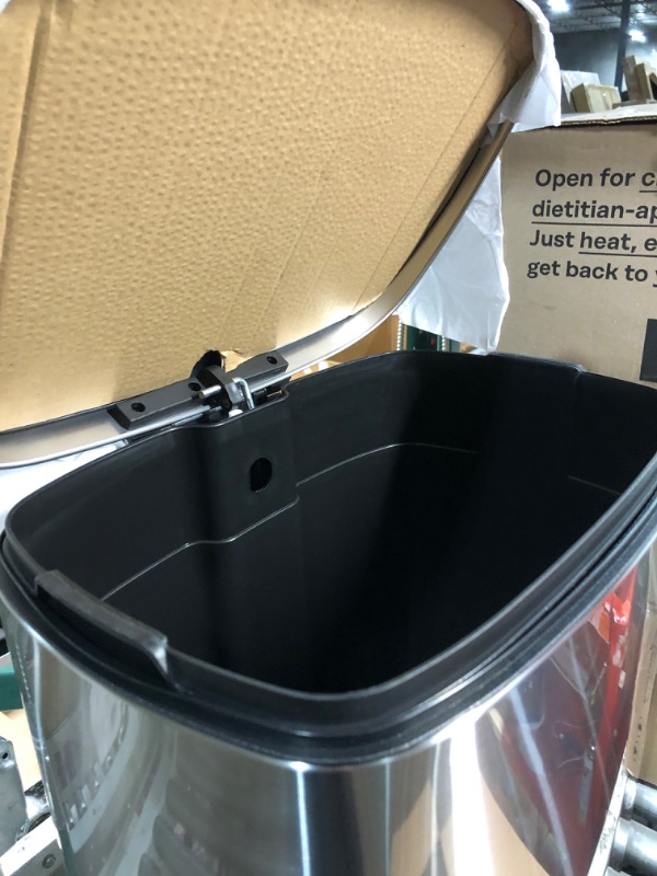 Photo 2 of 50L/13Gal Stainless Steel Commercial/Kitchen Step Trash Can & 13 Gal Trash Bag Set, Soft Close Lid