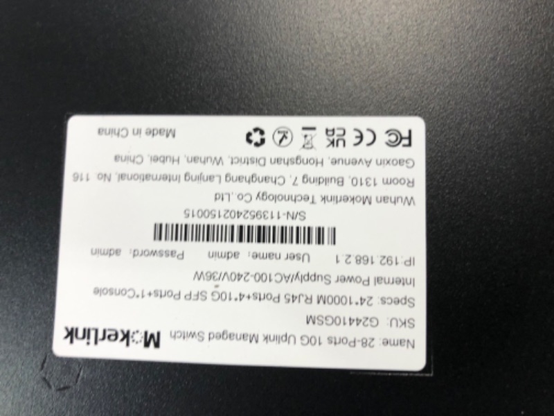 Photo 2 of MokerLink 28 Port Gigabit Managed Switch, 24 Port GE, 4 x 10G SFP+ Uplink, 1 Console Port, 1 USB Port