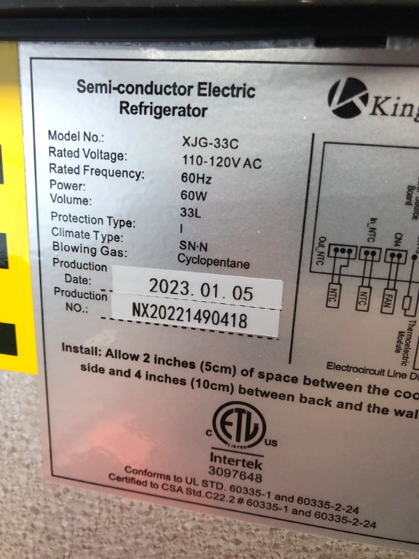 Photo 1 of KingChii 33L Electric Cigar Humidor Cooling, Heating Control System, Electronic Humidor Cabinet with Spanish Cedar Wood Shelves & Hygrometer (4 Layers 250 Capacity)