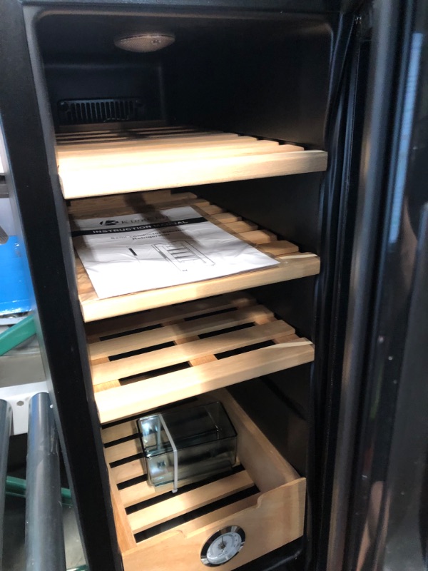 Photo 1 of KingChii 33L Electric Cigar Humidor Cooling, Heating Control System, Electronic Humidor Cabinet with Spanish Cedar Wood Shelves & Hygrometer (4 Layers 250 Capacity)