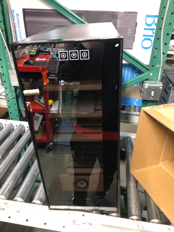 Photo 1 of KingChii 33L Electric Cigar Humidor Cooling, Heating Control System, Electronic Humidor Cabinet with Spanish Cedar Wood Shelves & Hygrometer (4 Layers 250 Capacity)