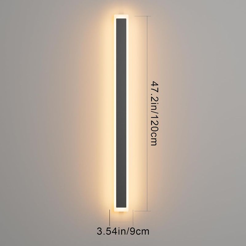 Photo 1 of [READ NOTES]
Tipace 1 Pack 47.2IN Long Outdoor LED Wall Light, black 