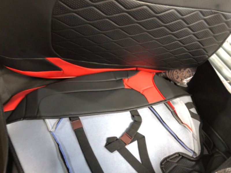 Photo 1 of Coverado Jeep Wrangler Seat Covers Fullset, Waterproof Car Seat Covers for Truck Automotive Seat Covers Custom Fit for 2007-2023 Jeep Wrangler JK JL 4-Door?Red? Red Fullset-18-23 Wrangler JL