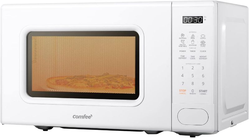 Photo 1 of ***USED - POWERS ON - UNABLE TO TEST FURTHER***
Nostalgia Modern Retro Countertop Microwave Oven - 900-Watt - 0.9 cu ft - 12 Pre-Programmed Cooking Settings - Digital Clock - Kitchen Appliances - White Modern Retro 0.9 Cu. Ft. White