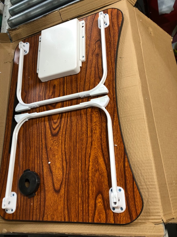 Photo 1 of XXL Laptop Table, with Beverage Holder and Storage Drawer, (27.5”x18.9”x11”)