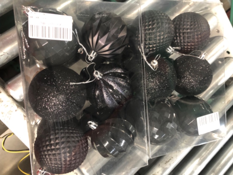 Photo 2 of **BUNDLE 2 PK NONREFUNDABLE**
Dohance Christmas Balls Ornaments, Black 80mm/3.15"