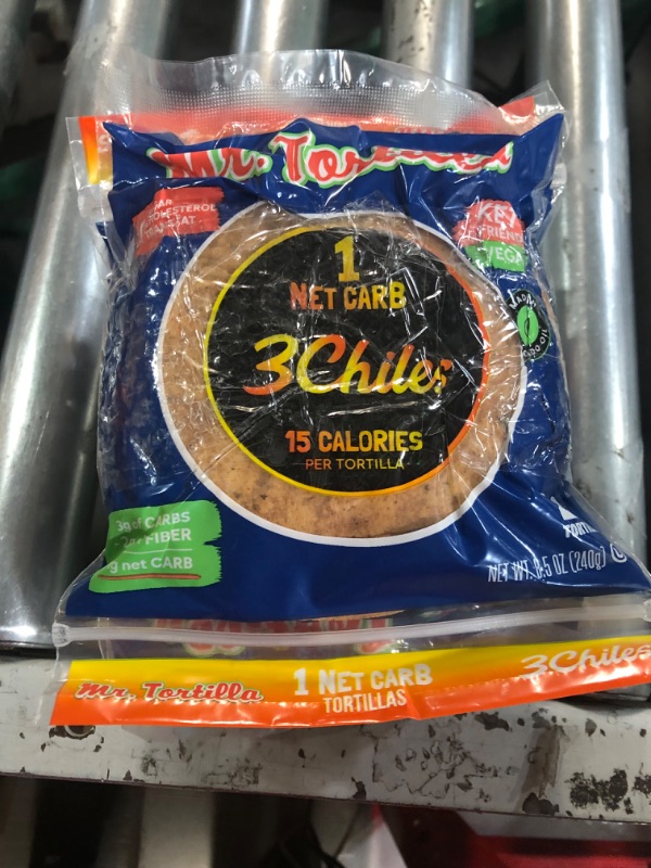 Photo 3 of **BUNDLE 4 PACK NONREFUNDABLE**
Mr.Tortilla 1 Net Carb Tortillas 24 Count (Pack of 4) Spicy 3 Chiles 96 Count
