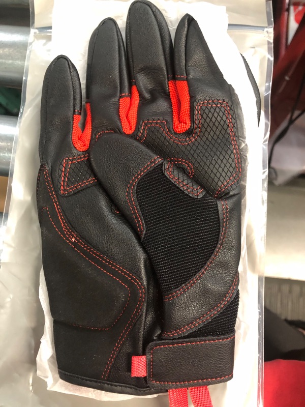 Photo 2 of  Tactifical Gloves for Men, Black and Red, Large 