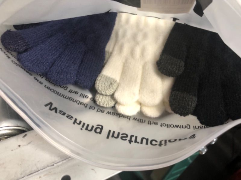 Photo 1 of * 3 pair *
PHODIL Kids Gloves Winter Warm Gloves Children 9-15 Years Black, Navy ,White