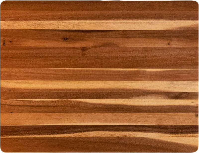 Photo 1 of  Large, Lightweight, 24 x 18 Inch Acacia Wood Chopping Board for Plating, Appetizers, Charcuterie and Kitchen Prep - Portable...
