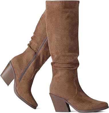 Photo 1 of ***Stock photo for reference only***
Women's Pointed Toe Knee High Boots, Faux Suede, Size 10 