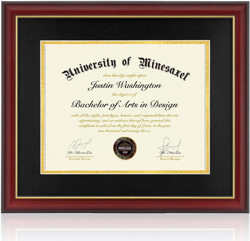 Photo 1 of 
Minesaxel 15x18 Diploma Frames with 11x14 Black Mat Display Documents 11 x 14 or 15 x 18 