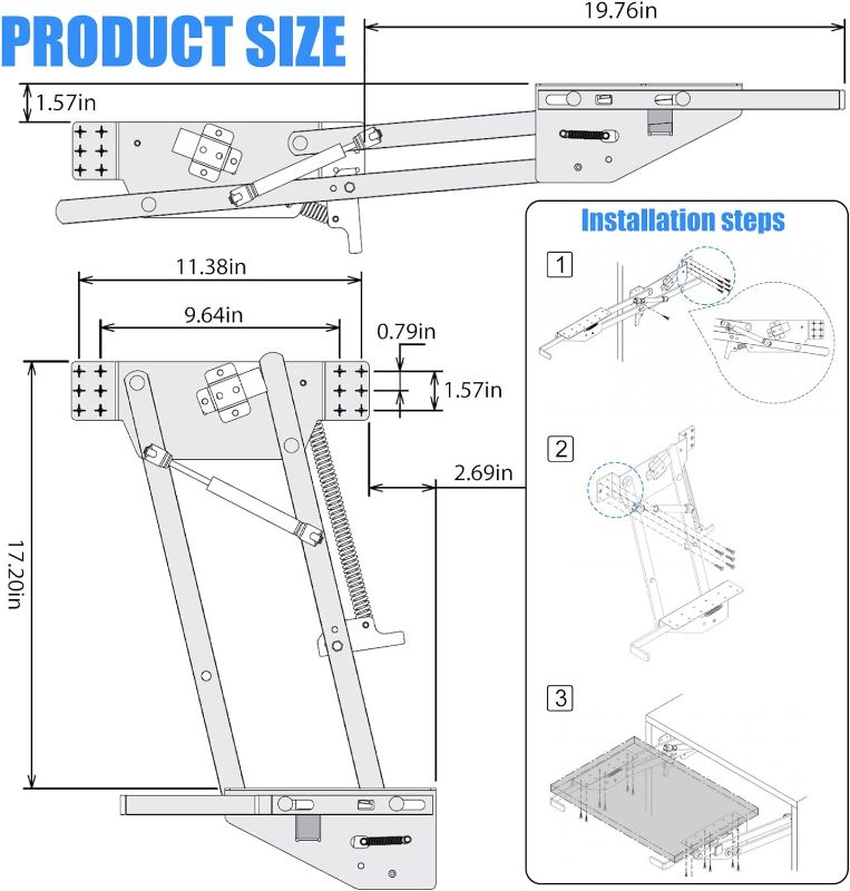 Photo 4 of (READ FULL POST) Mixer Lift for Cabinet-Appliance Lift-Heavy Duty Appliance Lift Assist Kitchen Cabinet Mechanism with Soft-Close for Small Kitchen Appliances, Zinc