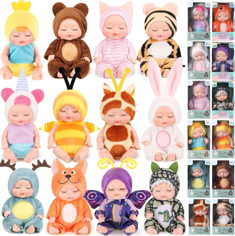 Photo 1 of (Santa) Hanaive 12 Pcs 4 Inch Mini Reborn Christmas Baby Dolls (Santa)