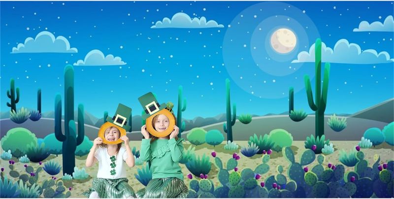 Photo 1 of Baocicco 20x10ft Cartoon Cactus Backdrop